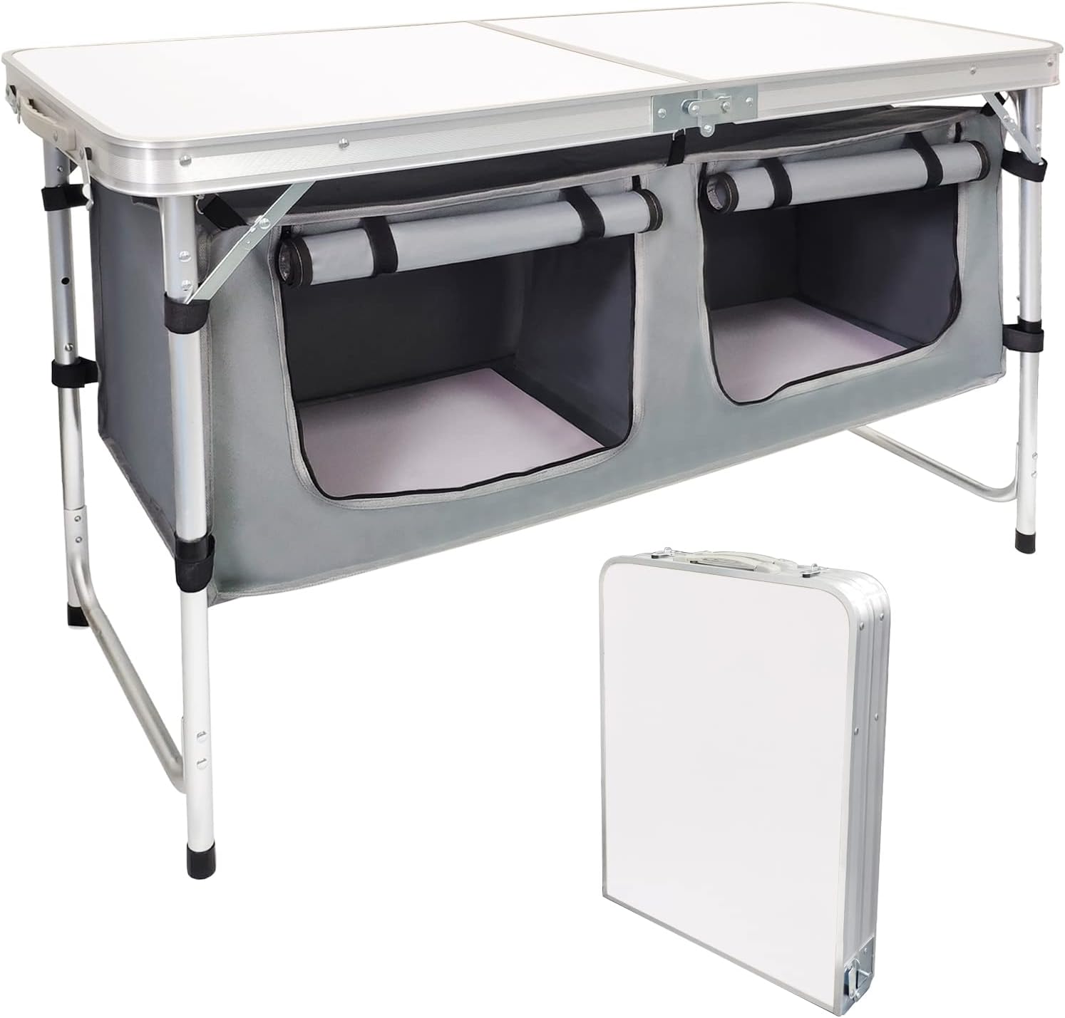 Folding Camping Table with Storage for Outdoor Adventures