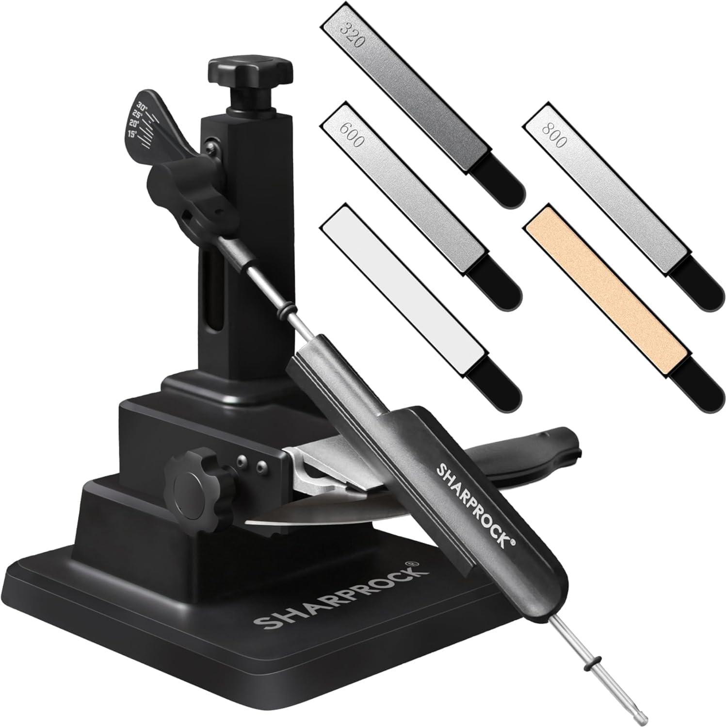 Professional Knife Sharpener with 7 Whetstones for Precision