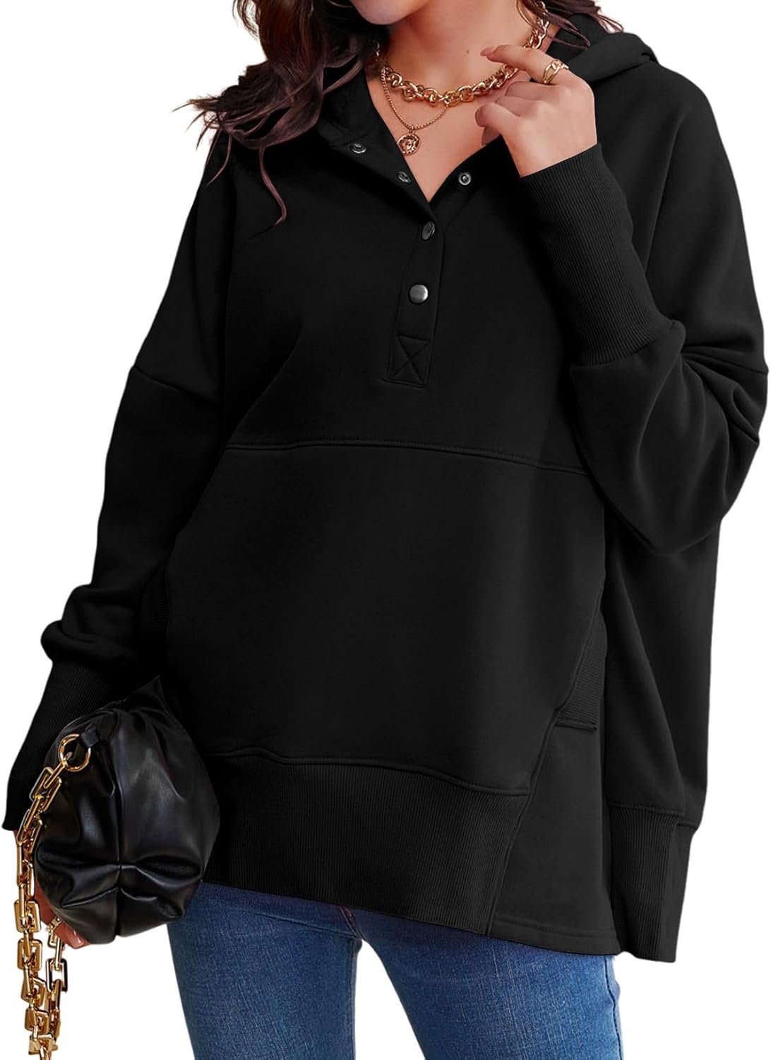 AlvaQ Womens Oversized Sweatshirts for Cozy Winter Style