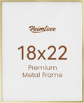 18x22 Aluminum Picture Frame Gold - Elegant Wall or Desk Display