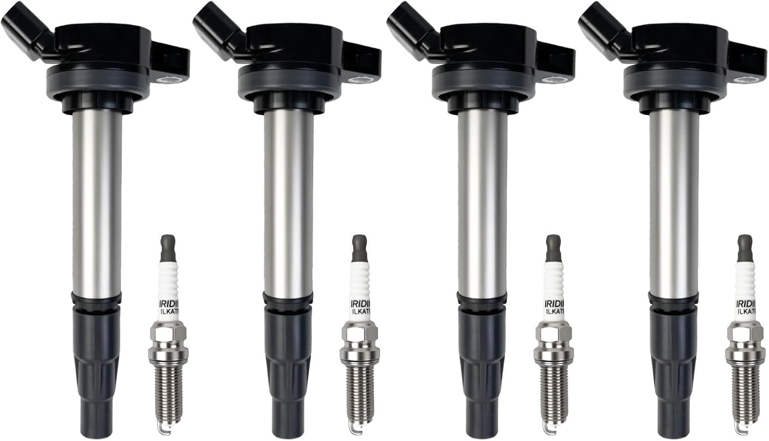 Pack of 4 Ignition Coil & Iridium Spark Plug for Toyota Vehicles