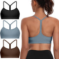 Spaghetti Strap Padded Sports Bras for Women - Y Back Support Our