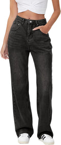 HDLTE Baggy Stretchy Jeans High Waisted Wide Leg Jeans - Comfortable