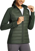 Women's Running Puffer Jacket - Lightweight Water Resistant Midlayer