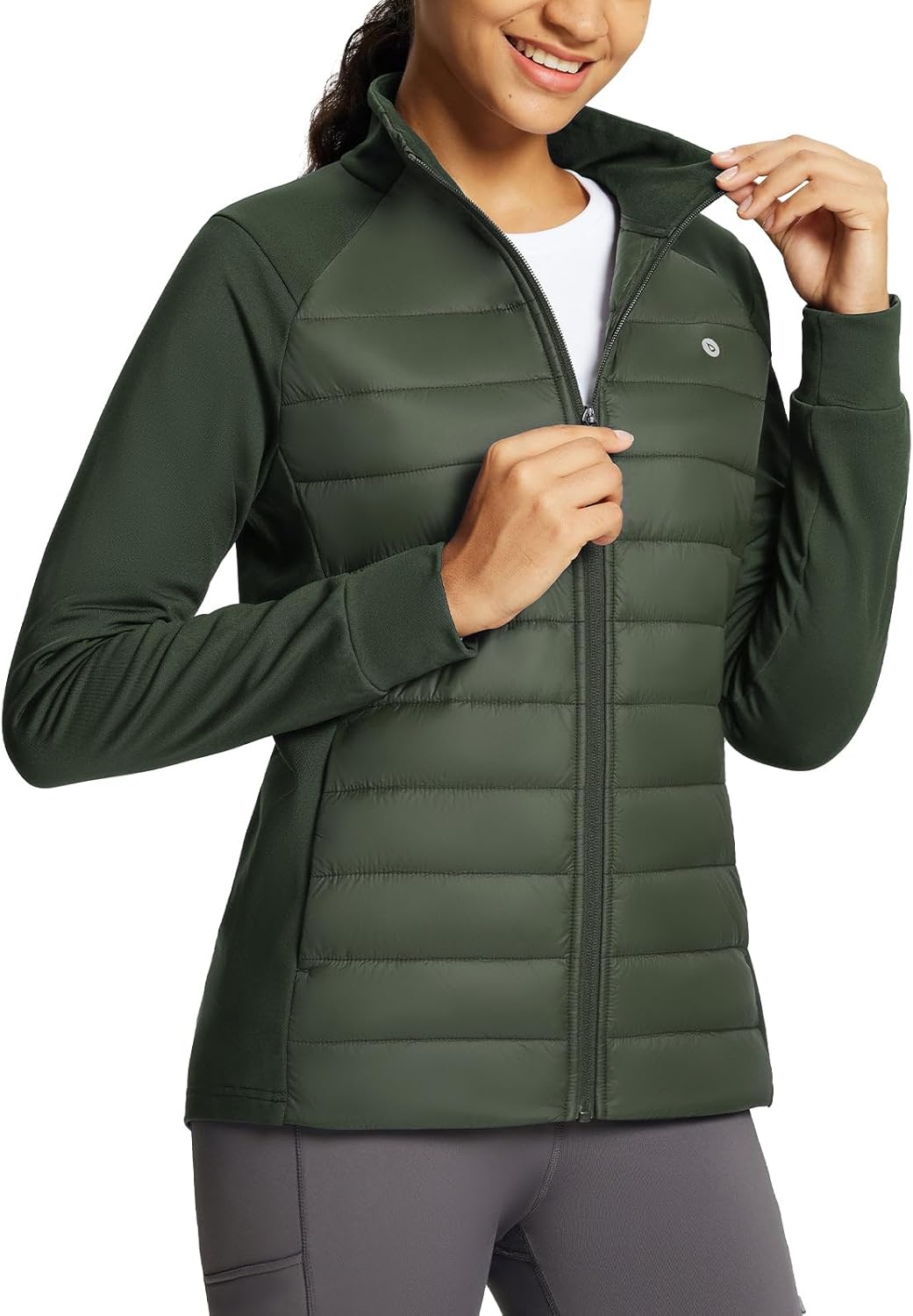 Baleaf Women's Running Jacket Lightweight Water Resistant Puffer