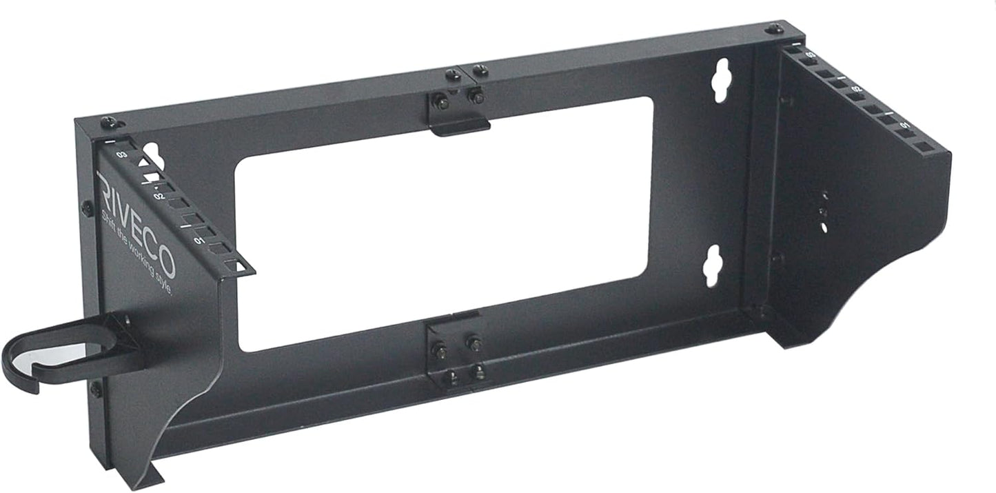 RIVECO 3U Wall Mount Rack for Network Equipment Up to 66LBS