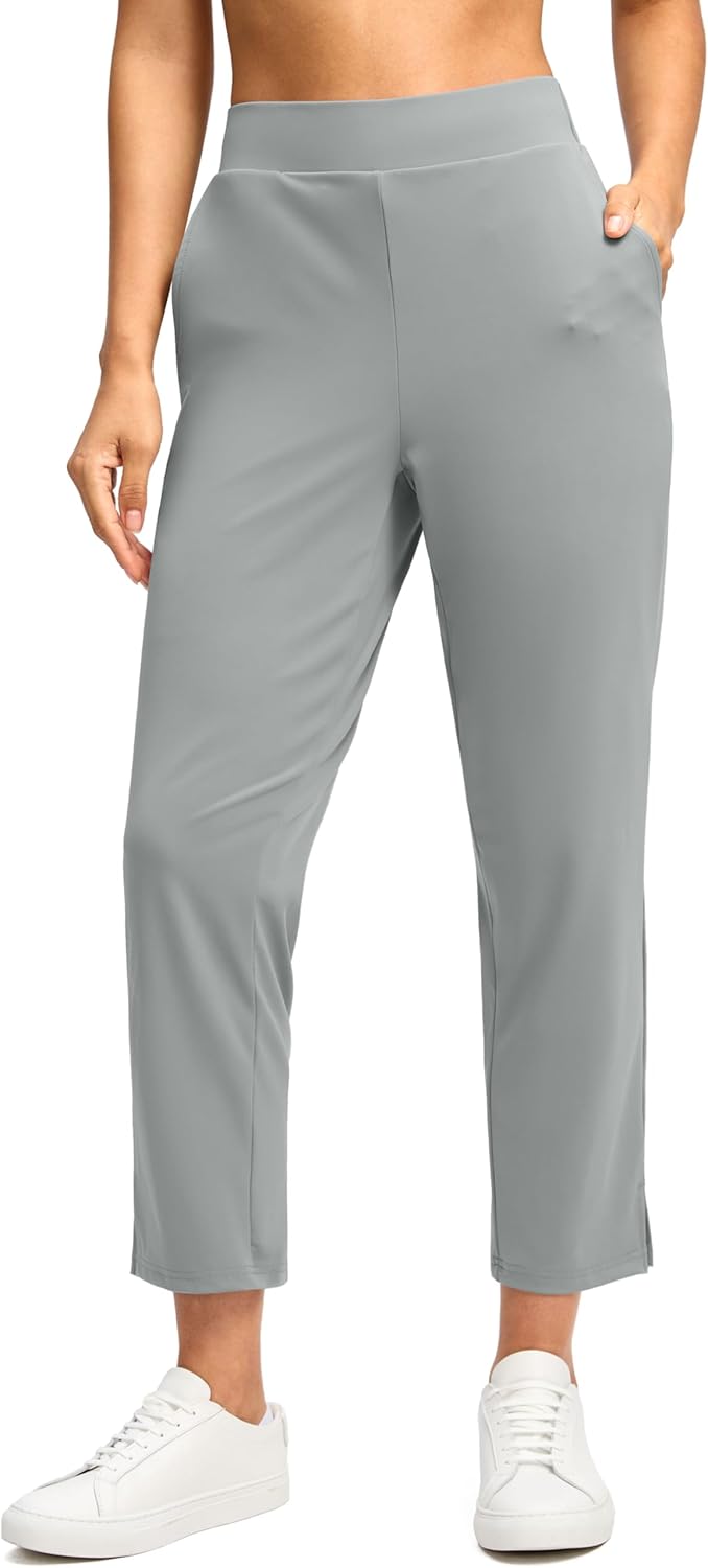 G Gradual Women's 7/8 Golf Pants with Inner Drawstring and Pockets