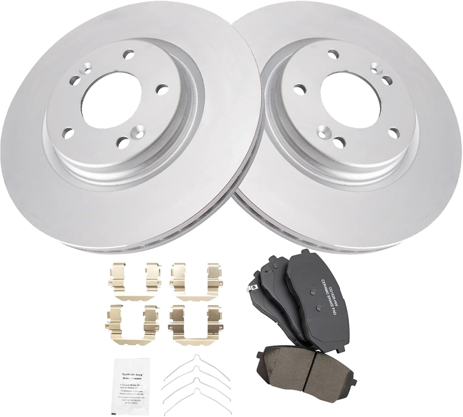 TRQ Front Brake Pad & Rotor Kit for Hyundai and Kia Models