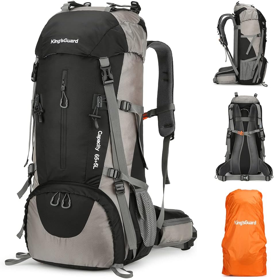 70L Hiking Backpack with Rain Cover for Outdoor Adventures