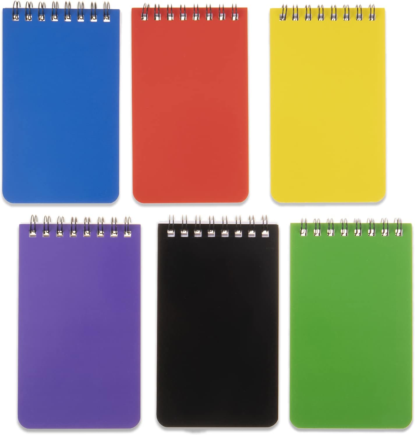 6pk Small Spiral Pocket Notebooks 3x5In | Ultra-Portable
