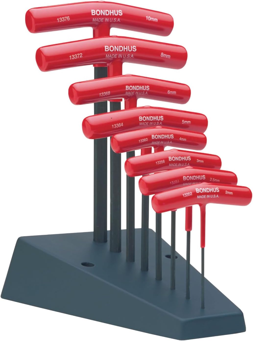 Bondhus Hex T-Handles Set of 8 with Stand for Durability