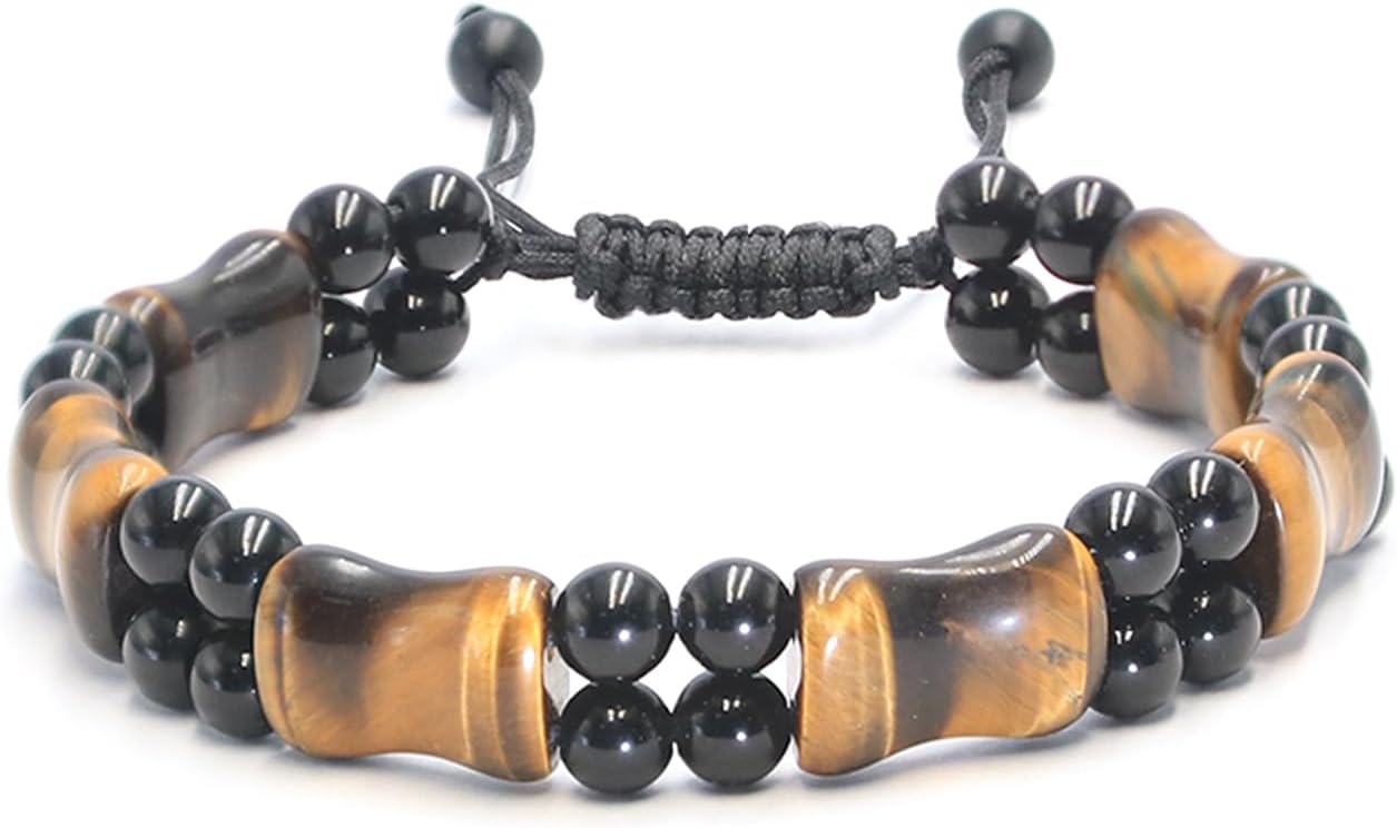 Tigers Eye Stone Beads Bracelet for Men - Unique Healing Jewelry