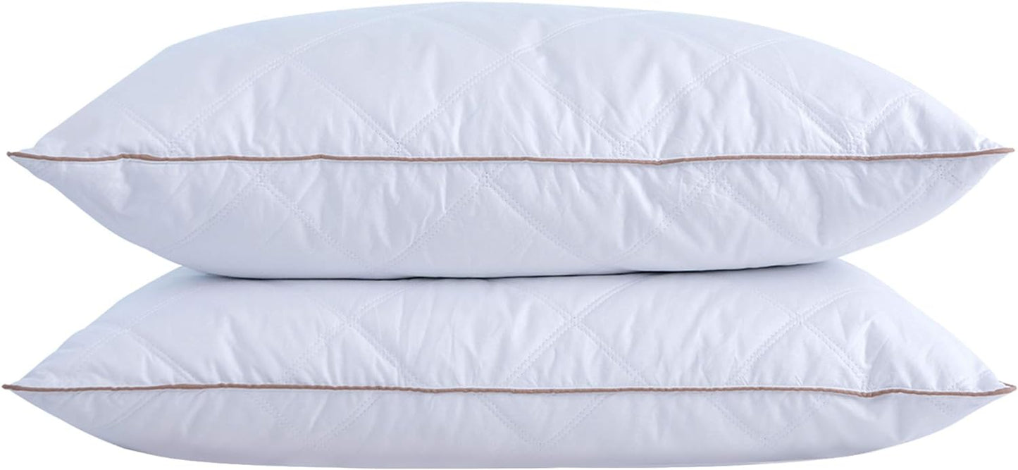 puredown Goose Feathers and Down Pillow Set for Comfort Sleep