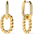 Ana Luisa Ash Double Hoop Earrings - 14K Gold Plated