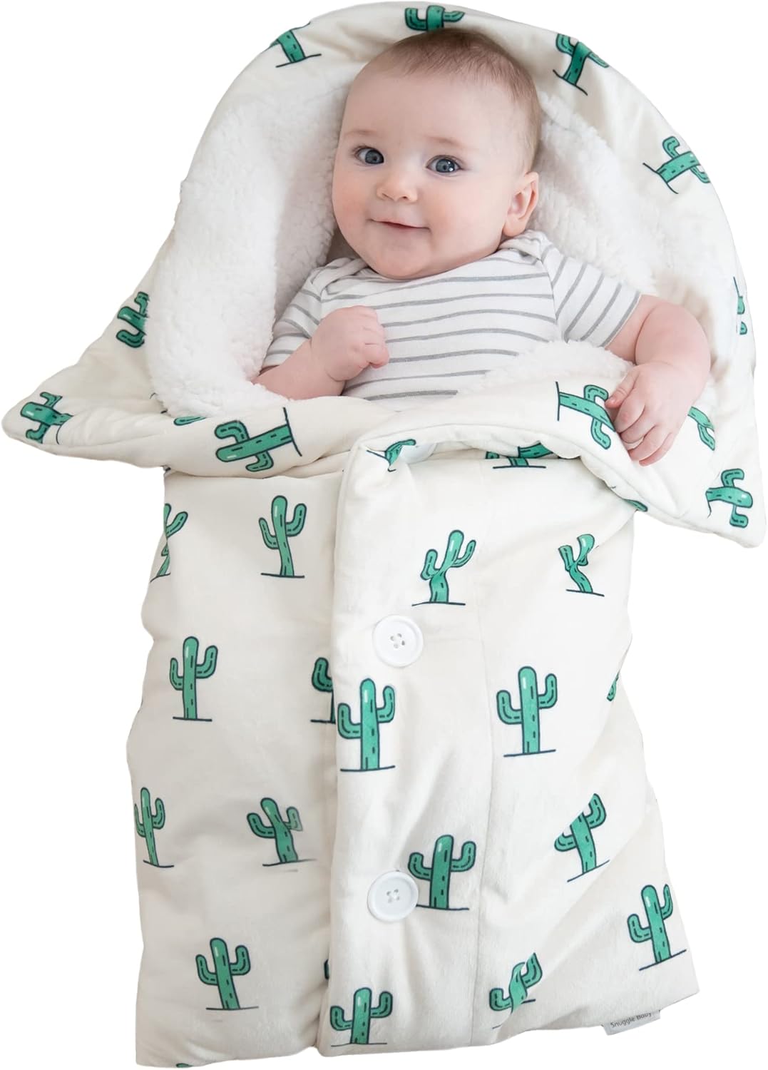 The Swaddle Blanket - Green Cactus - Perfect for Newborns