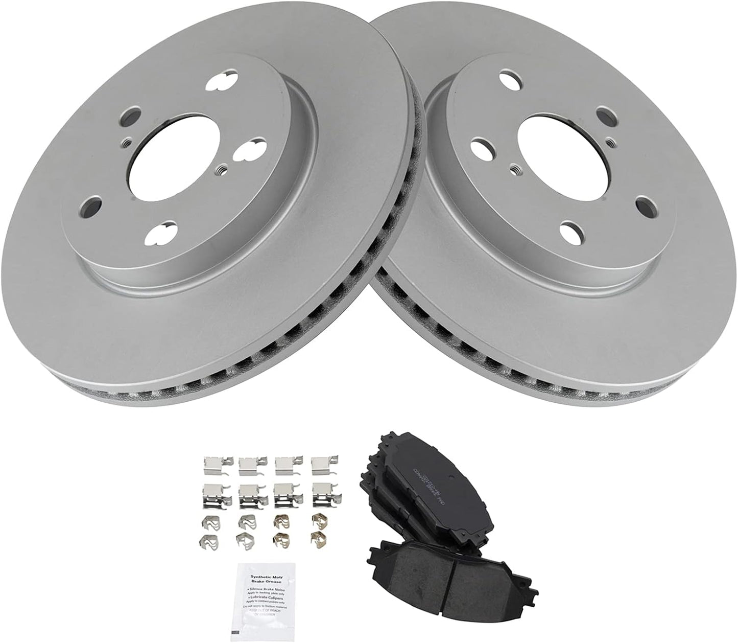 TRQ Front Brake Pad & Rotor Kit for Lexus HS250h & More