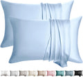 Mulberry Silk Pillowcases 2 Pack Queen Size Sky Blue - Cooling Sleep