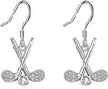 Sterling Silver Sport Lover Dangle Earrings