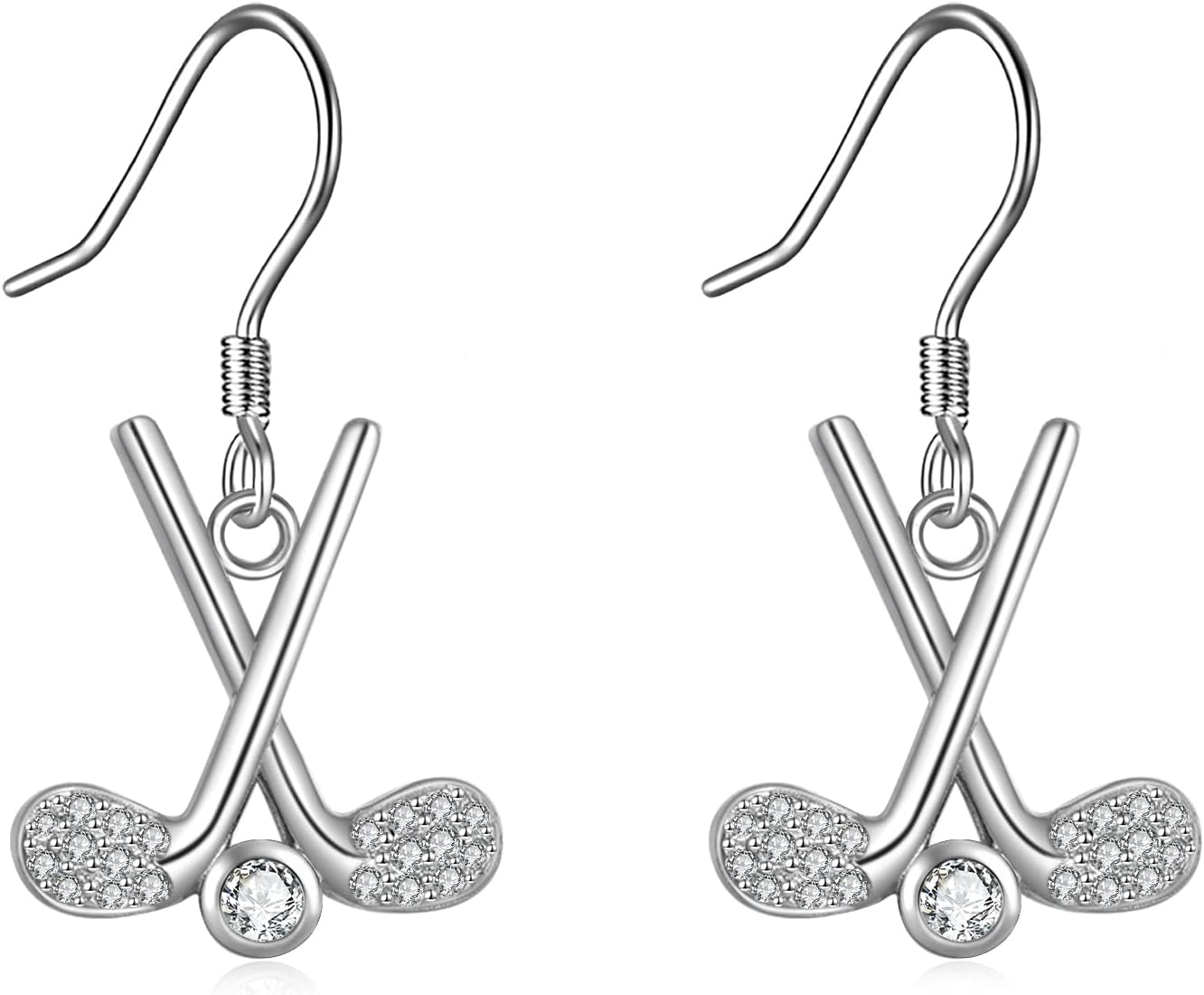 Sterling Silver Sport Lover Dangle Earrings