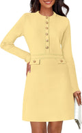 Women's Long Sleeve Bodycon Sweater Dress - Soft Knit Mini