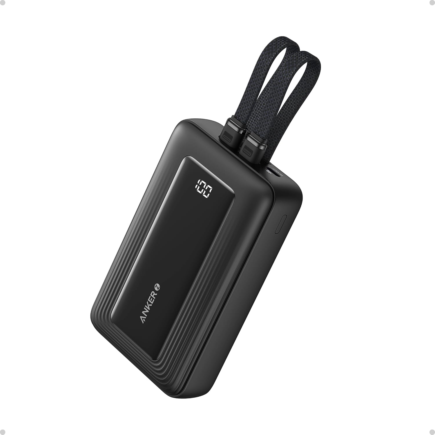 Anker Zolo 20,000mAh Fast Portable Charger with Built-in Cables - Power on the Go!