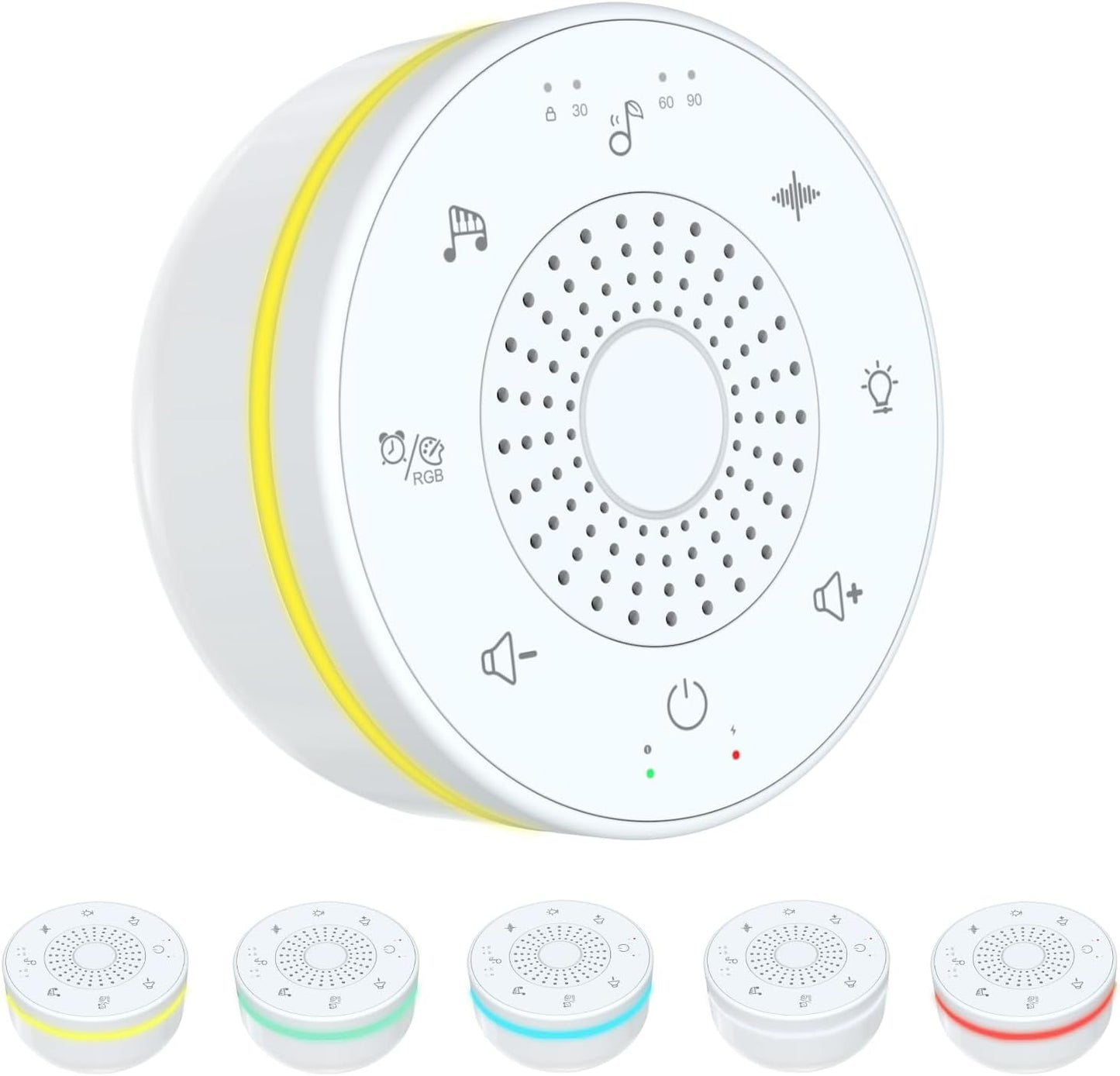 Hrayzan Portable White Noise Machine - 30 Sounds, Gentle Sleep Aid