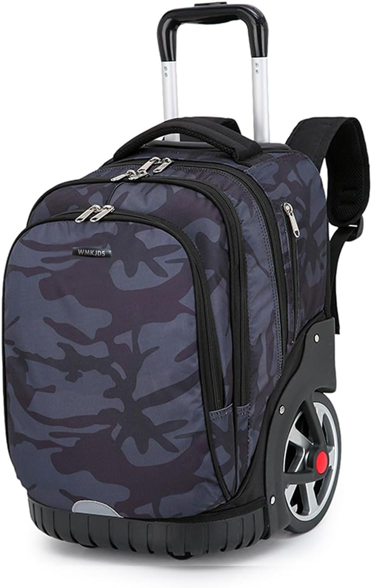 Rolling Backpack with Wheels for Business, 55L Waterproof Design