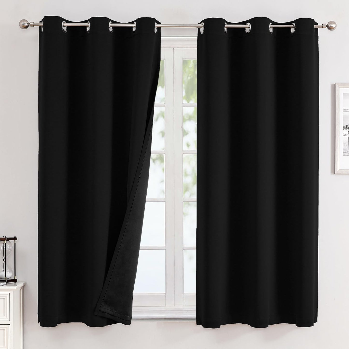 ChrisDowa 100% Blackout Curtains for Bedroom, Total Blackout