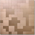 Copper Peel and Stick Tile Backsplash - Brushed Gold Metal Sheets
