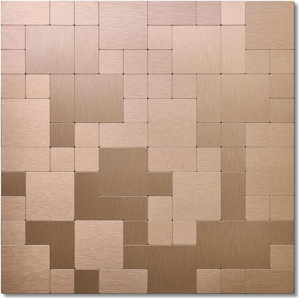 DICOFUN Copper Peel and Stick Tile Backsplash for Kitchen