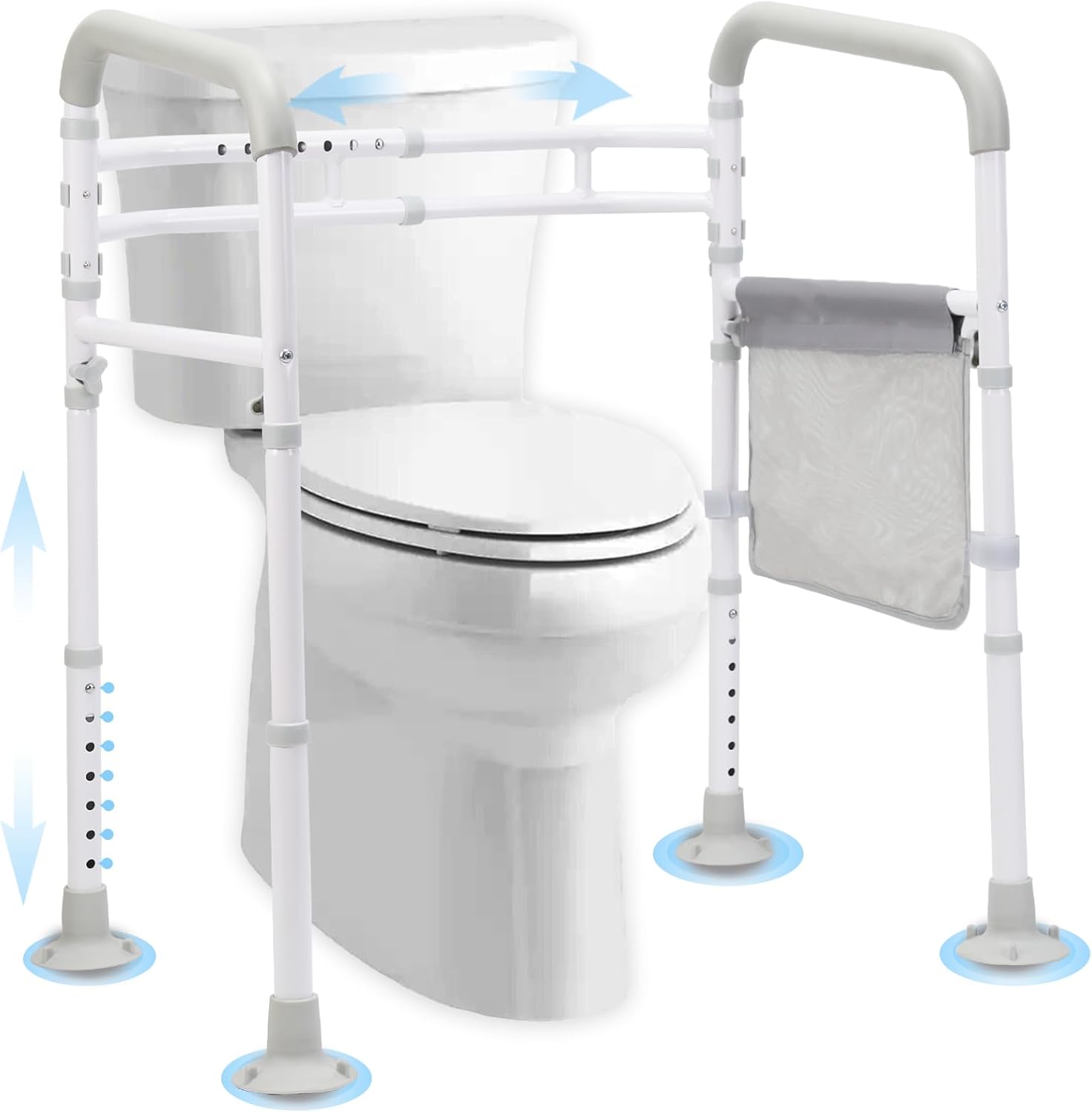 Adjustable Toilet Safety Rail for Elderly - Heavy Duty Support