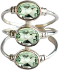 925 Sterling Silver Simulated Garnet Ring for Women - Handcrafted