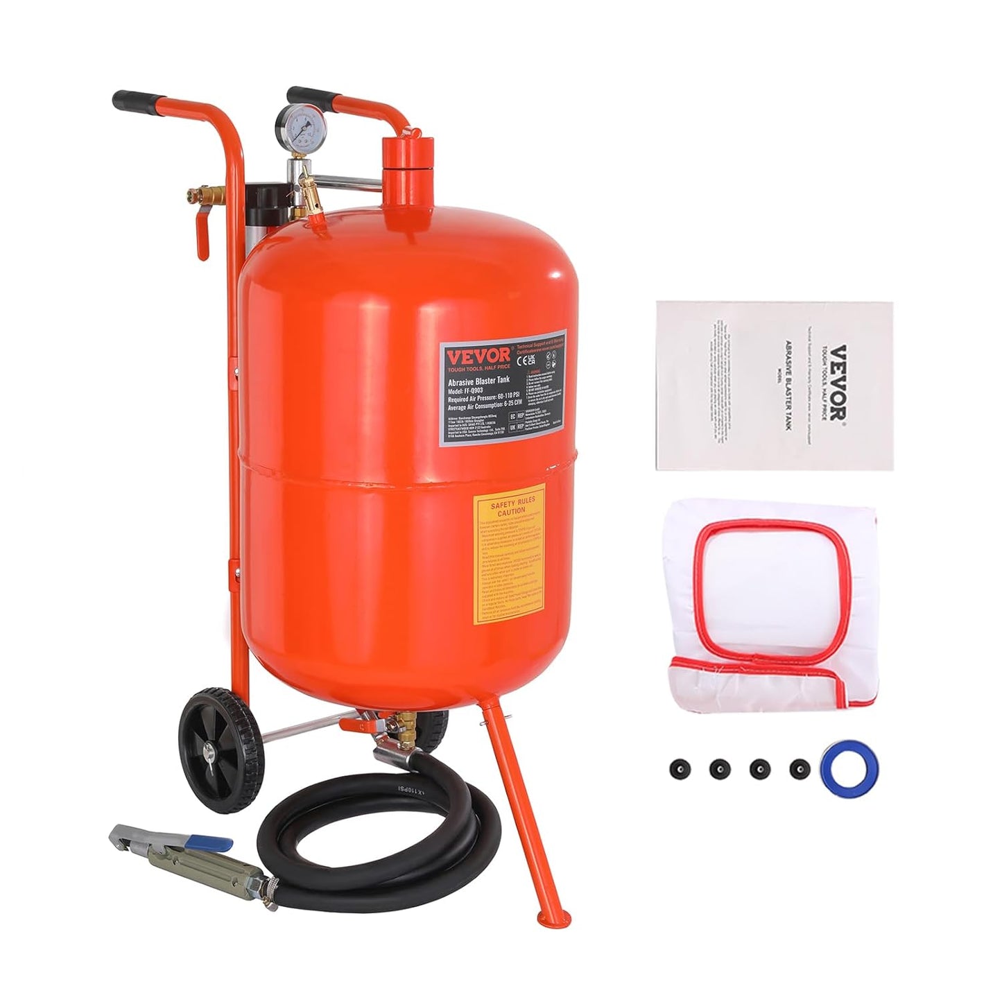 VEVOR 20 Gallon Sand Blaster for Efficient Surface Treatment
