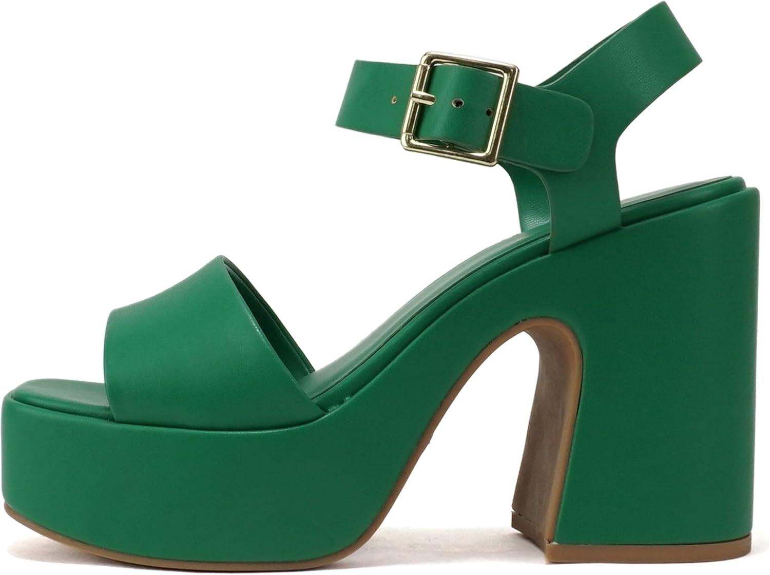 Soda Launch Women Open Toe Ankle Strap Platform Heels