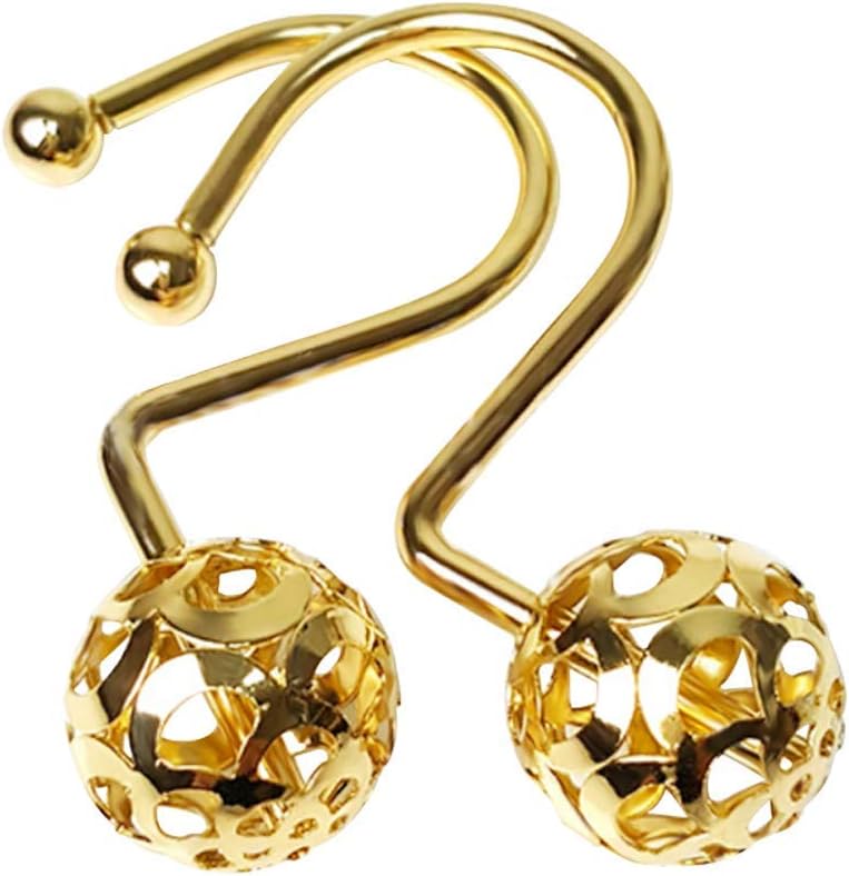 Chictie Brass Bling Shower Hooks - Set of 12