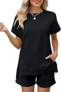 Womens Fashion 2 Piece Summer Loungewear Set - Soft Breathable Fit