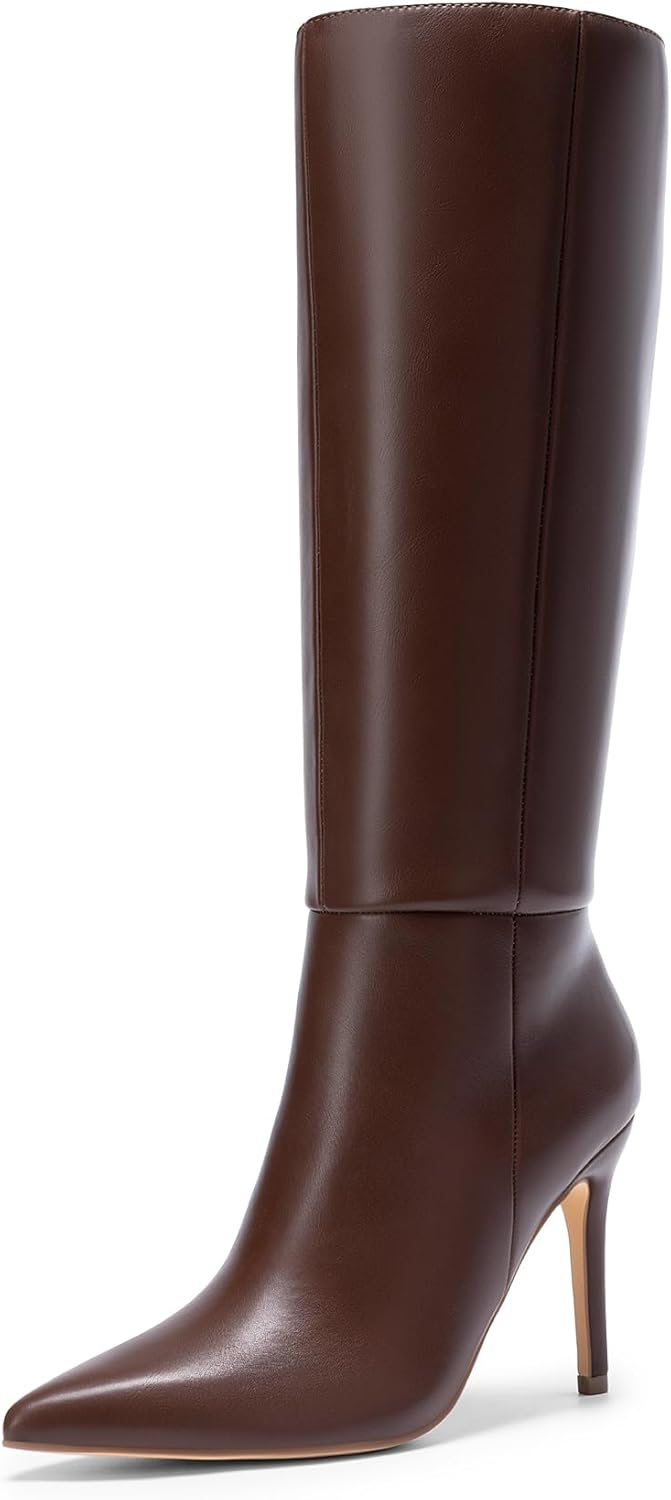 DREAM PAIRS Knee High Boots for Women with Stiletto Heels