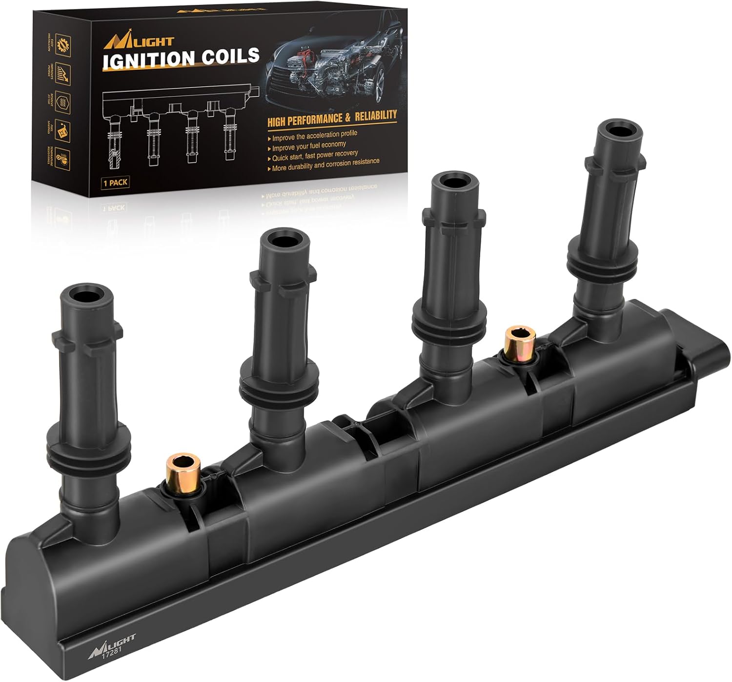 Nilight Ignition Coil Pack UF669 for Chevy Cruze Sonic Trax