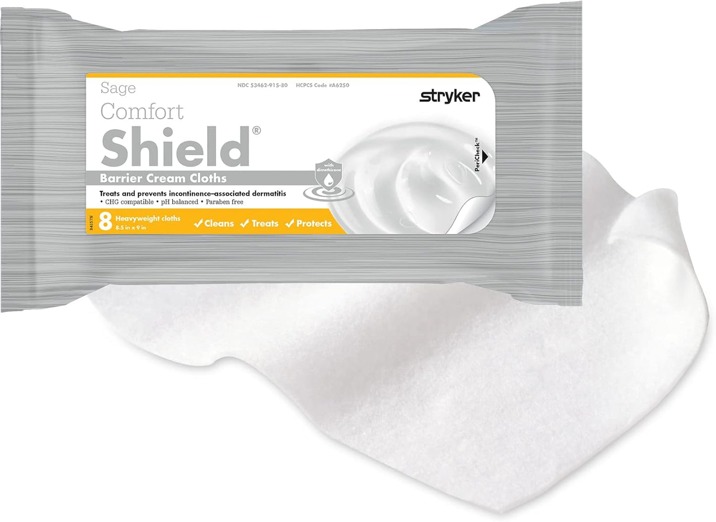 Comfort Shield Barrier Cream Cloths for Incontinence Care