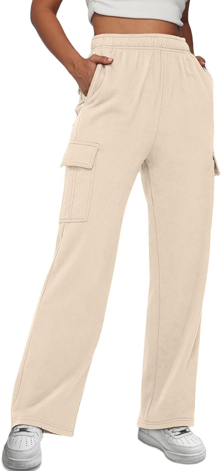 AUTOMET Womens Cargo Sweatpants Baggy Fleece Joggers for Style