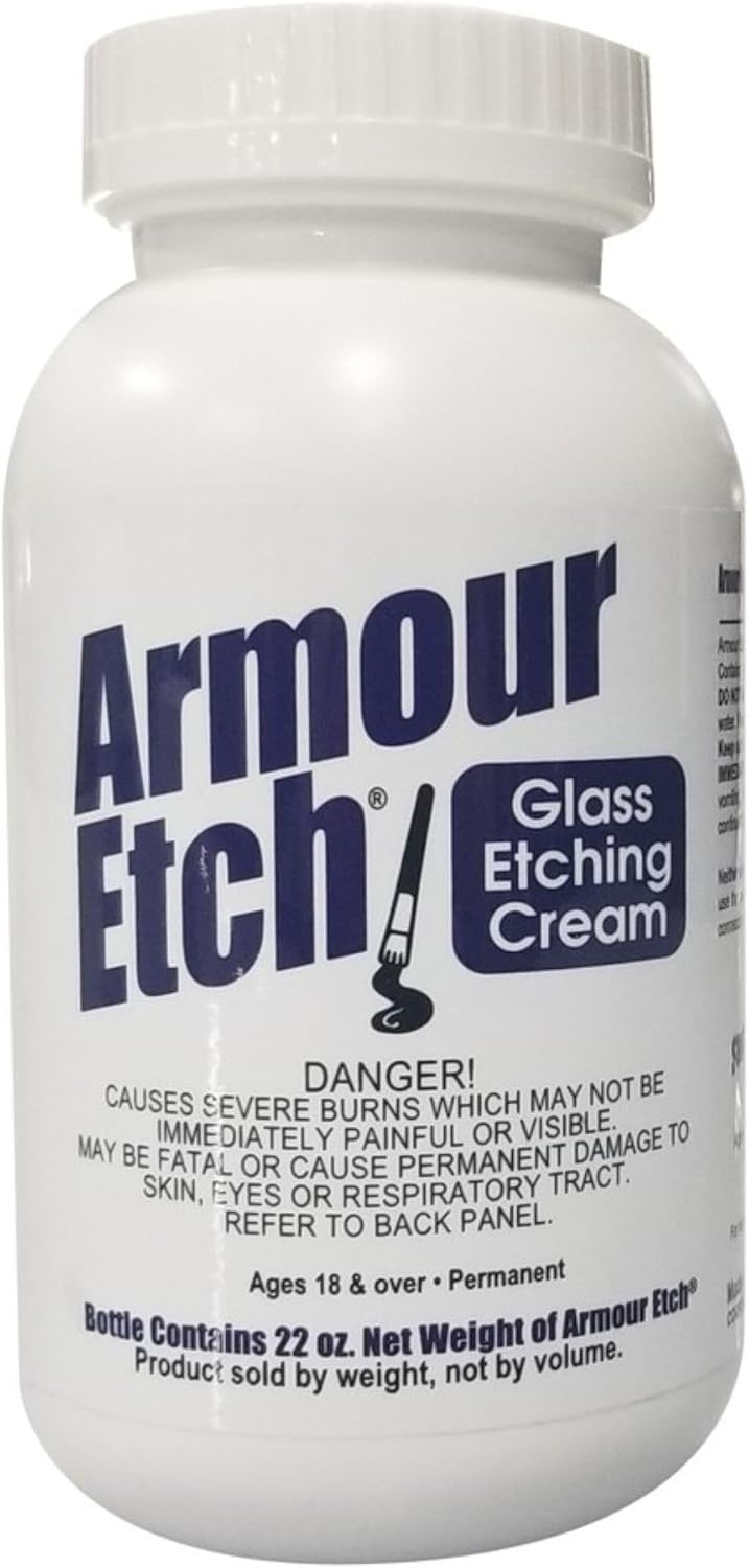 Armour Etch Glass Etching Cream for Stunning Designs on Glass