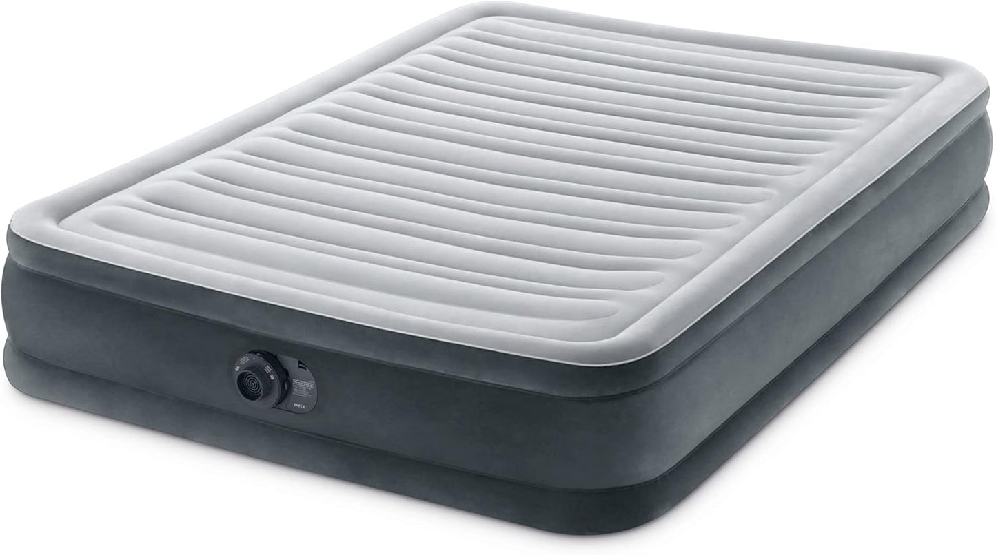 Intex Mid-Rise Air Mattress Bed with Built-in Pump for Comfort
