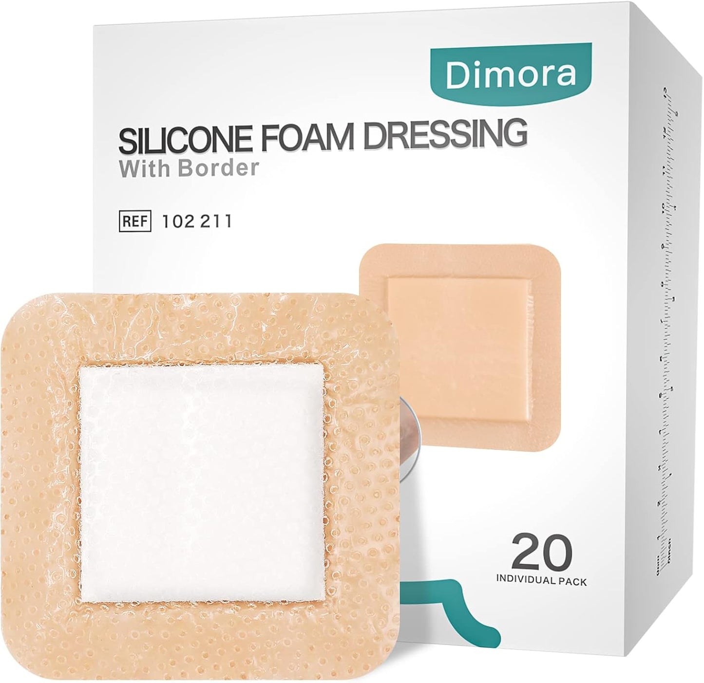 Dimora Silicone Foam Dressing 20 Pack for Effective Wound Care