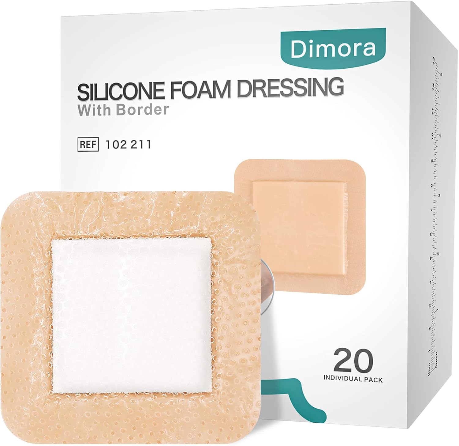 Dimora Silicone Foam Dressing 20 Pack for Effective Wound Care