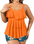 Yonique Women's Plus Size Tankini Two-Piece with Boy Shorts - Tummy