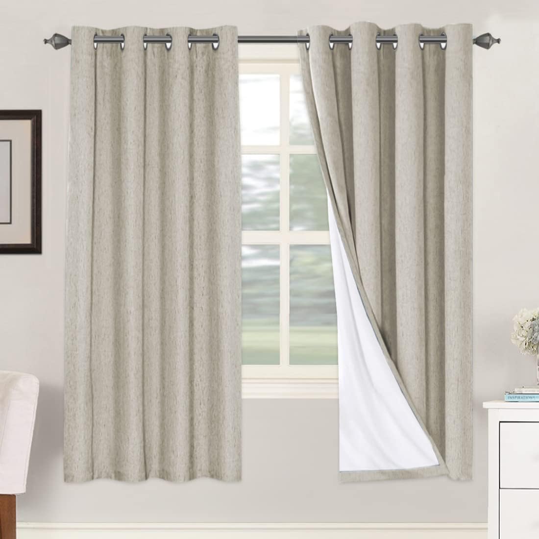 H.VERSAILTEX 100% Blackout Curtains for Bedroom and Living Room