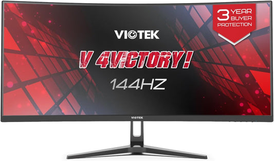 Immersive Gaming Bliss: Viotek 34" Curved 144Hz Monitor