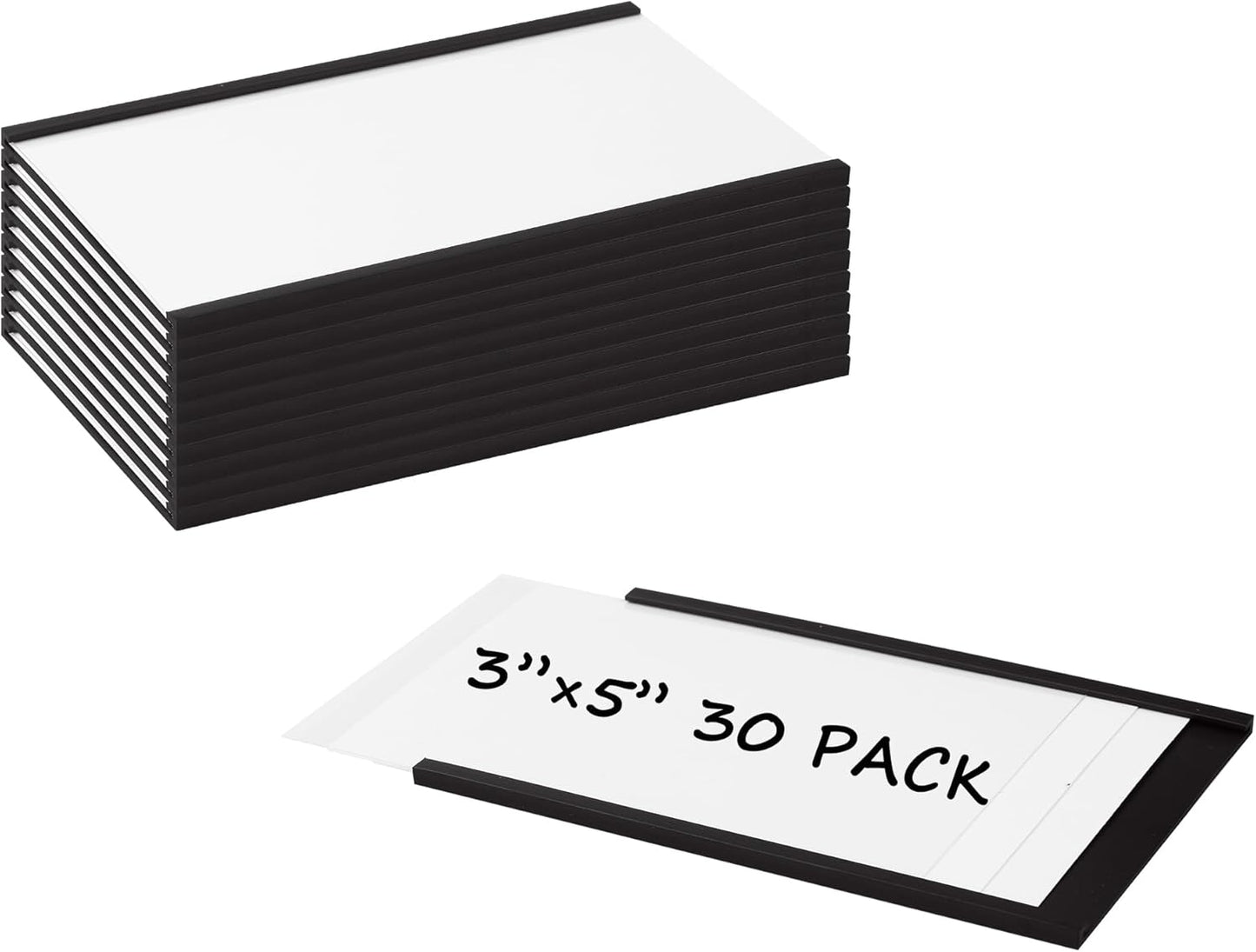 Magnetic Label Holders 30 Pack for Easy Organization and Use