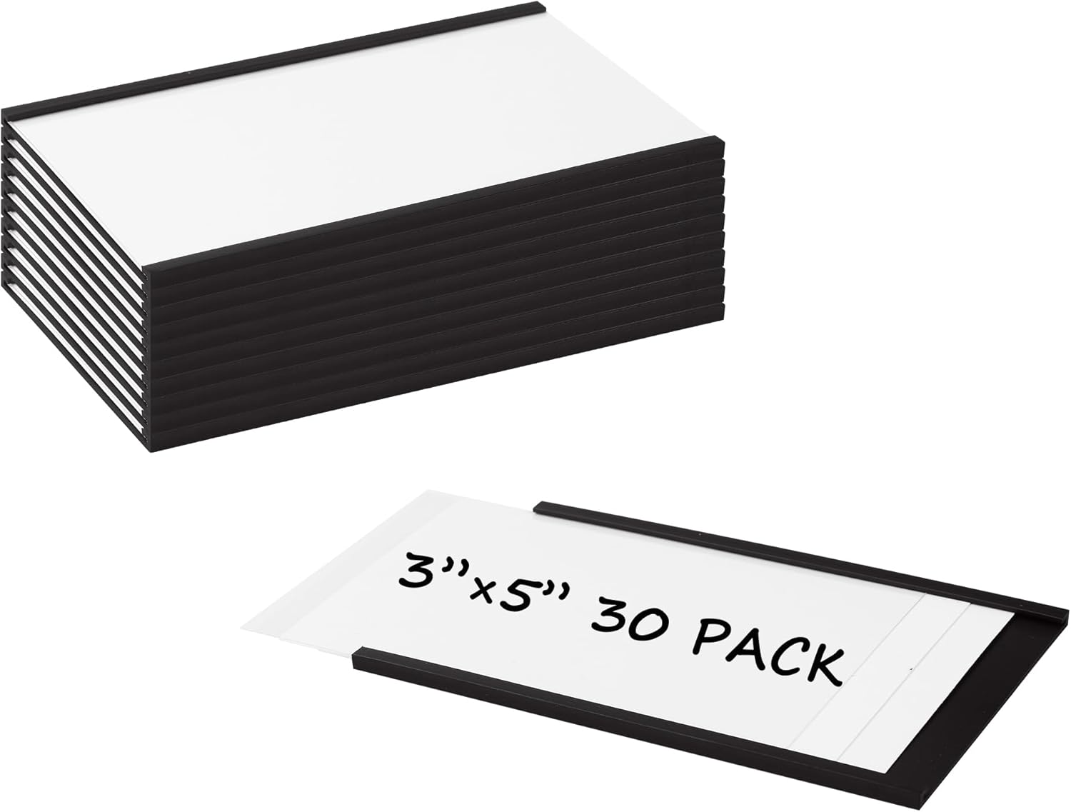 Magnetic Label Holders 30 Pack for Easy Organization and Use