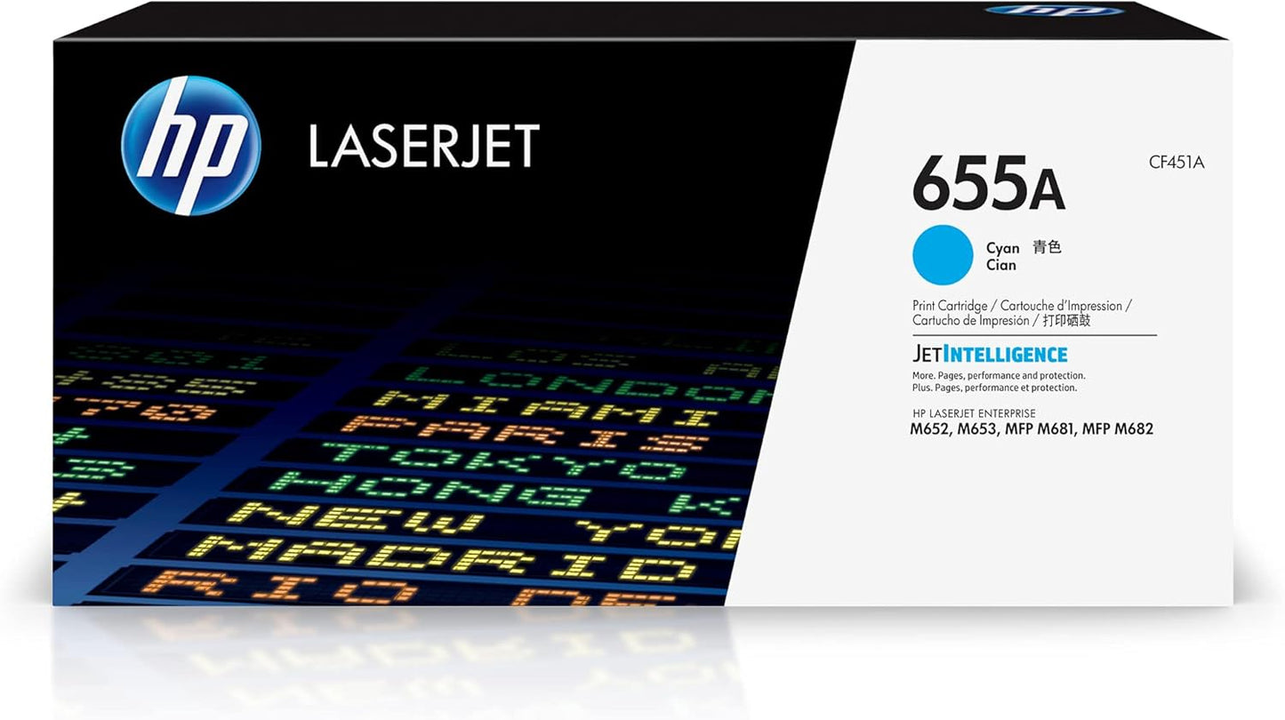 Vibrant HP 655A Cyan Toner | For HP Color LaserJet | CF451A